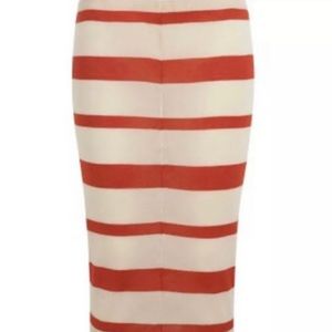 ISO Prada cashmere stripe skirt in cream and orange stripe size 4